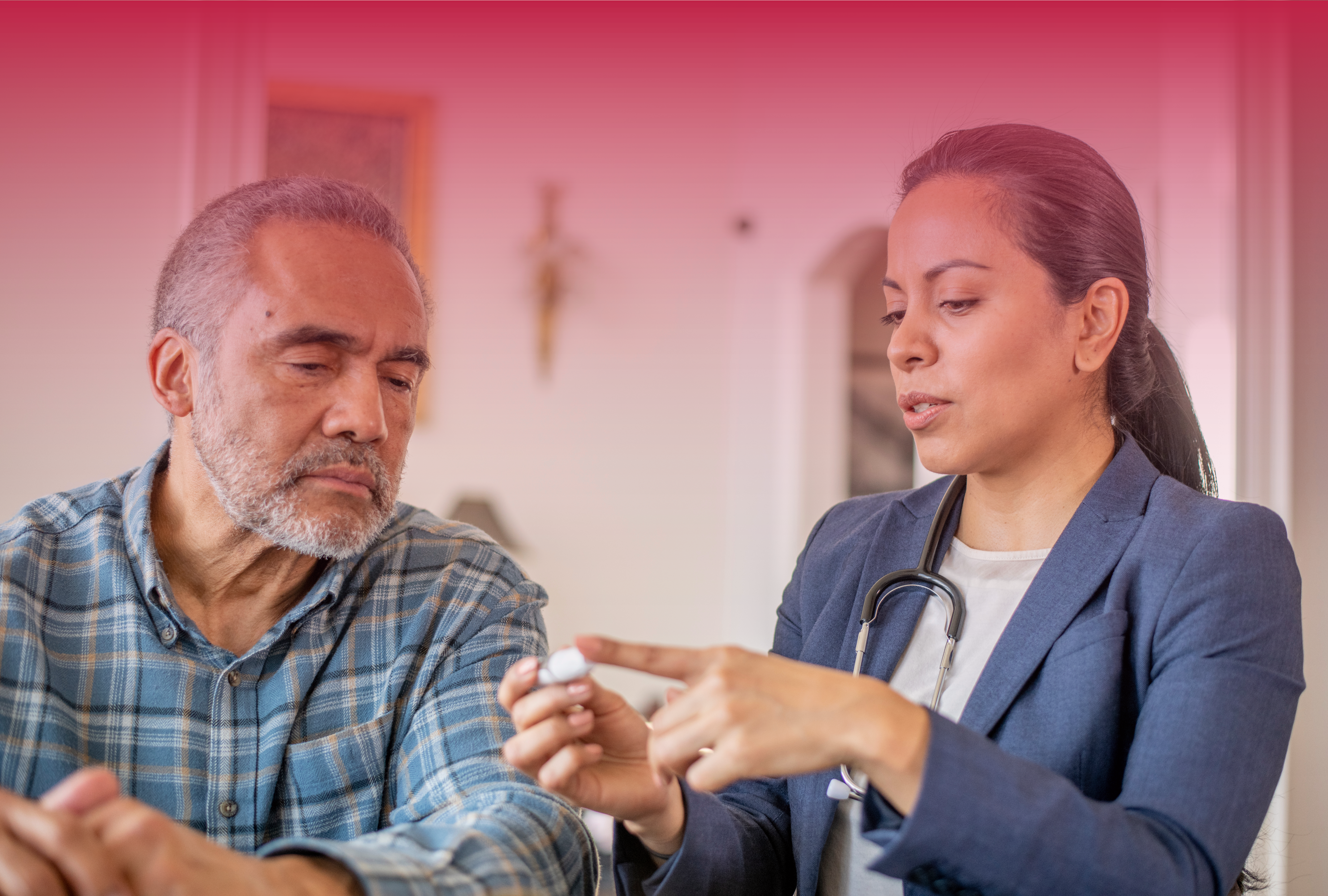 Doctor With Patient Banner RED T