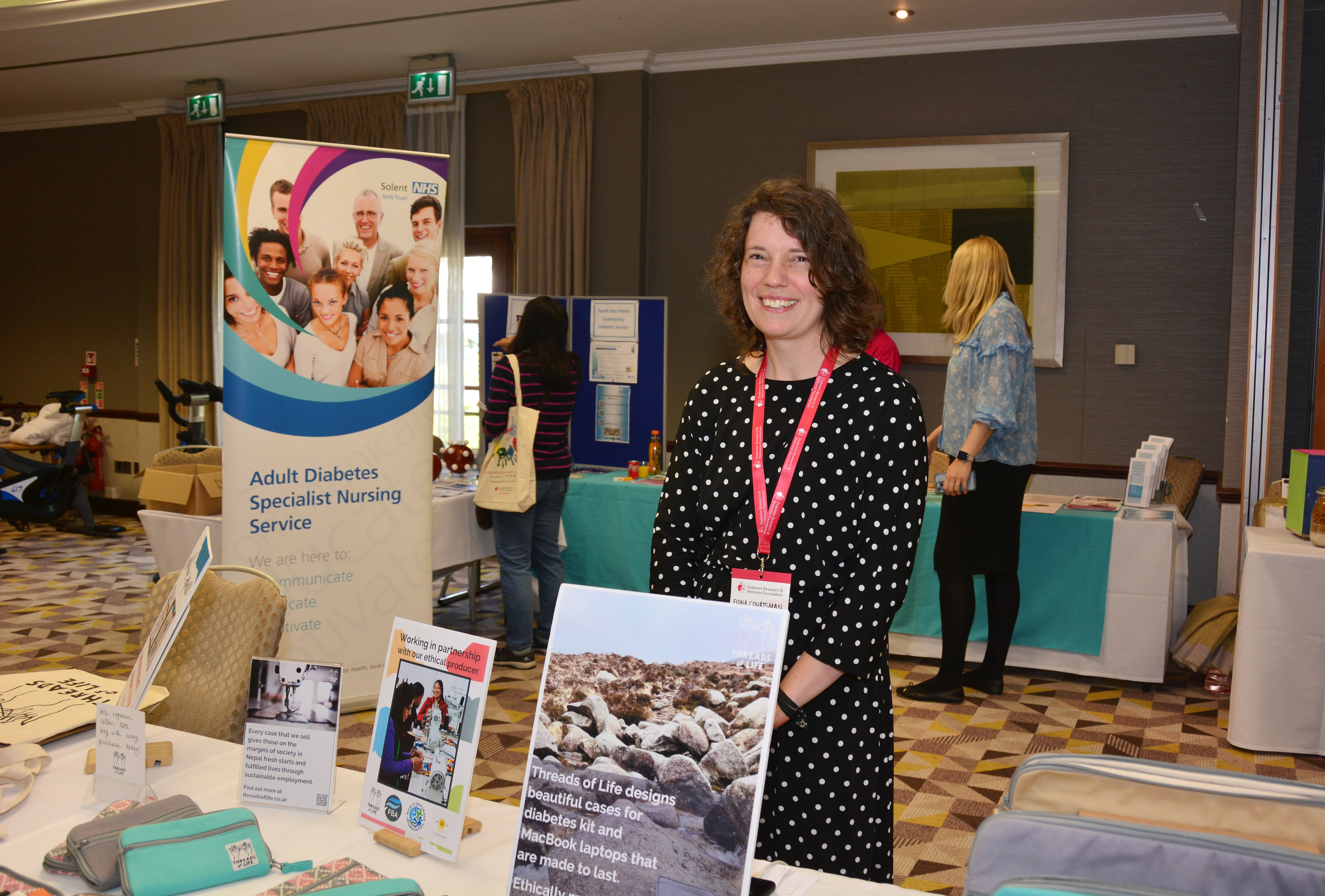 Fiona at her Threads of Life stand. 