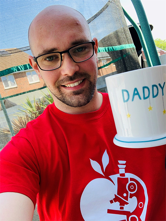 DRWF staffer Tim with his cup of tea. 