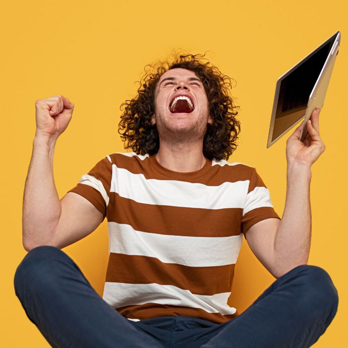 one very happy lottery winner