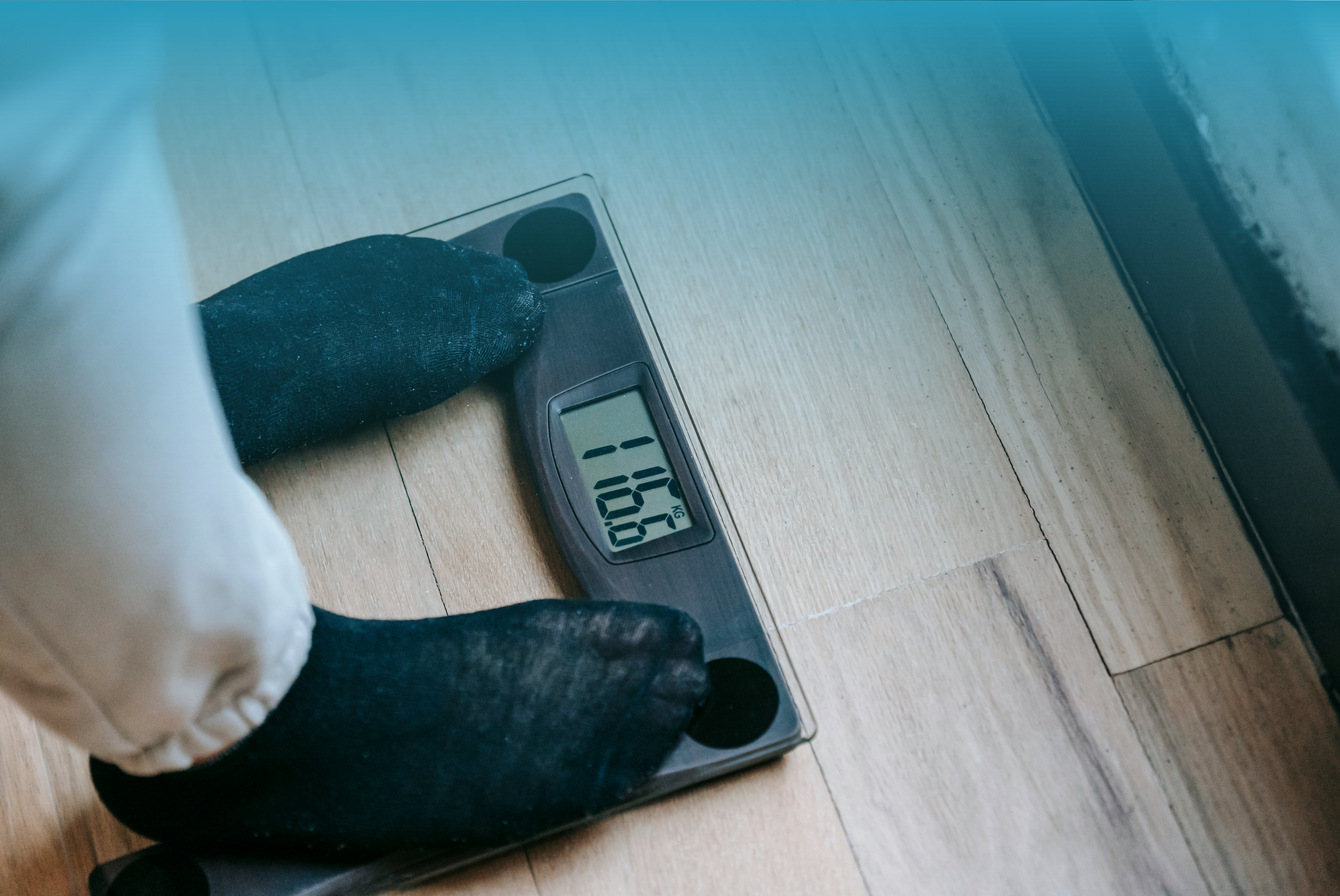 Person Weighing On A Scale Banner