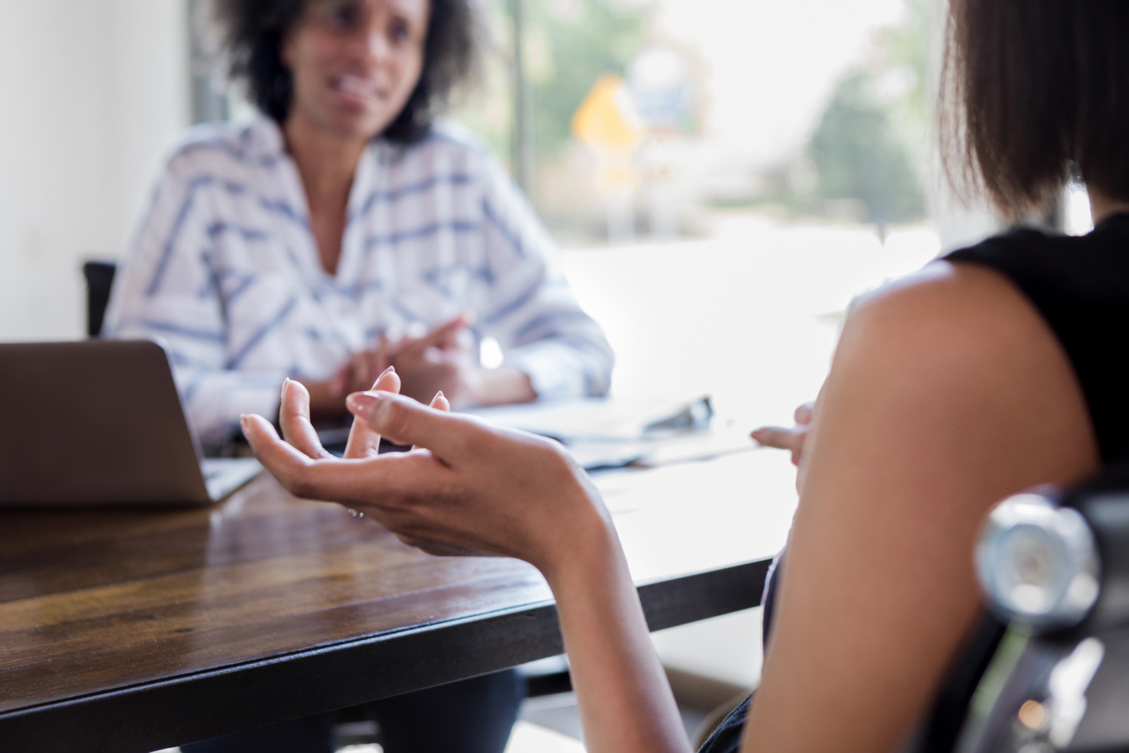 Woman Talks With Mental Health Professional