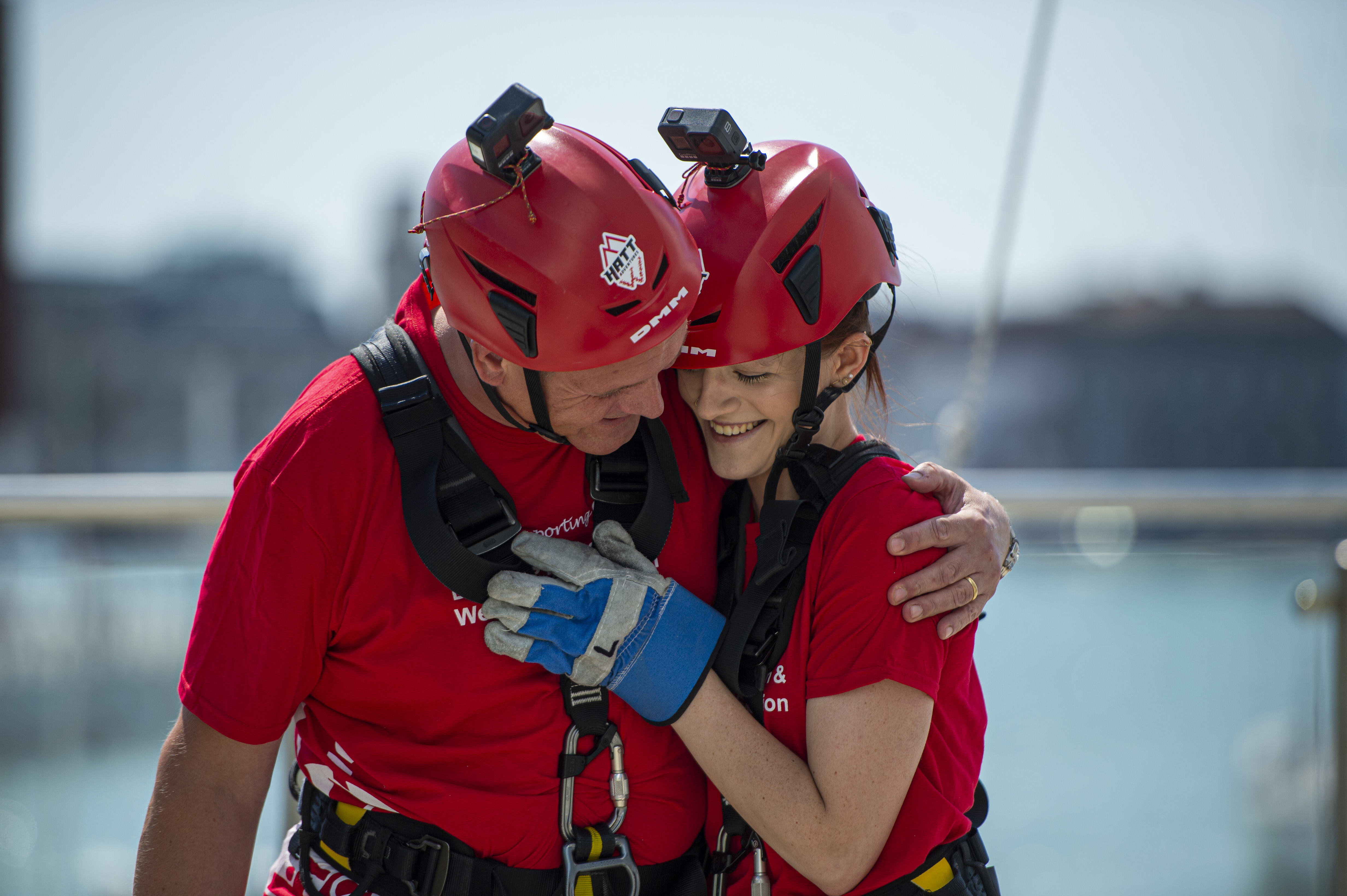 Abseil Megan and Dad
