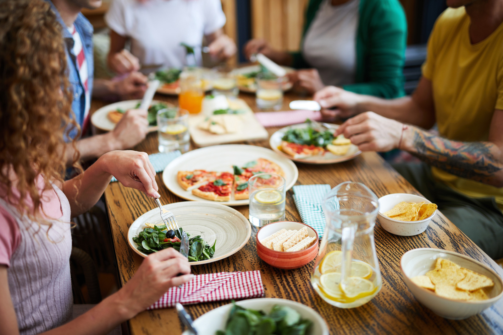 People Eating A Meal