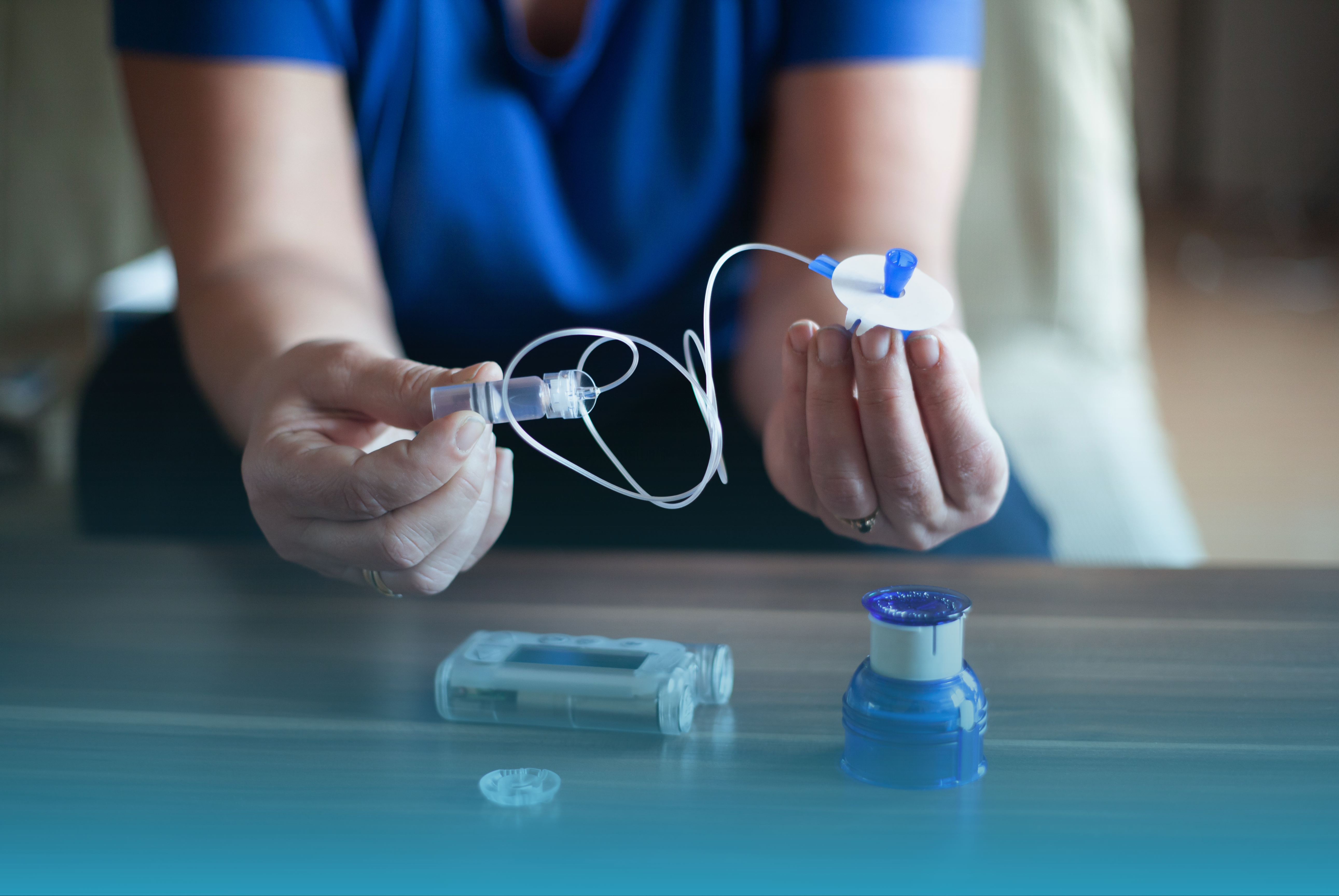 Insulin Pump Before Application Banner BLUE B