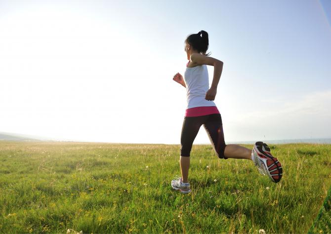 Person Jogging In Field