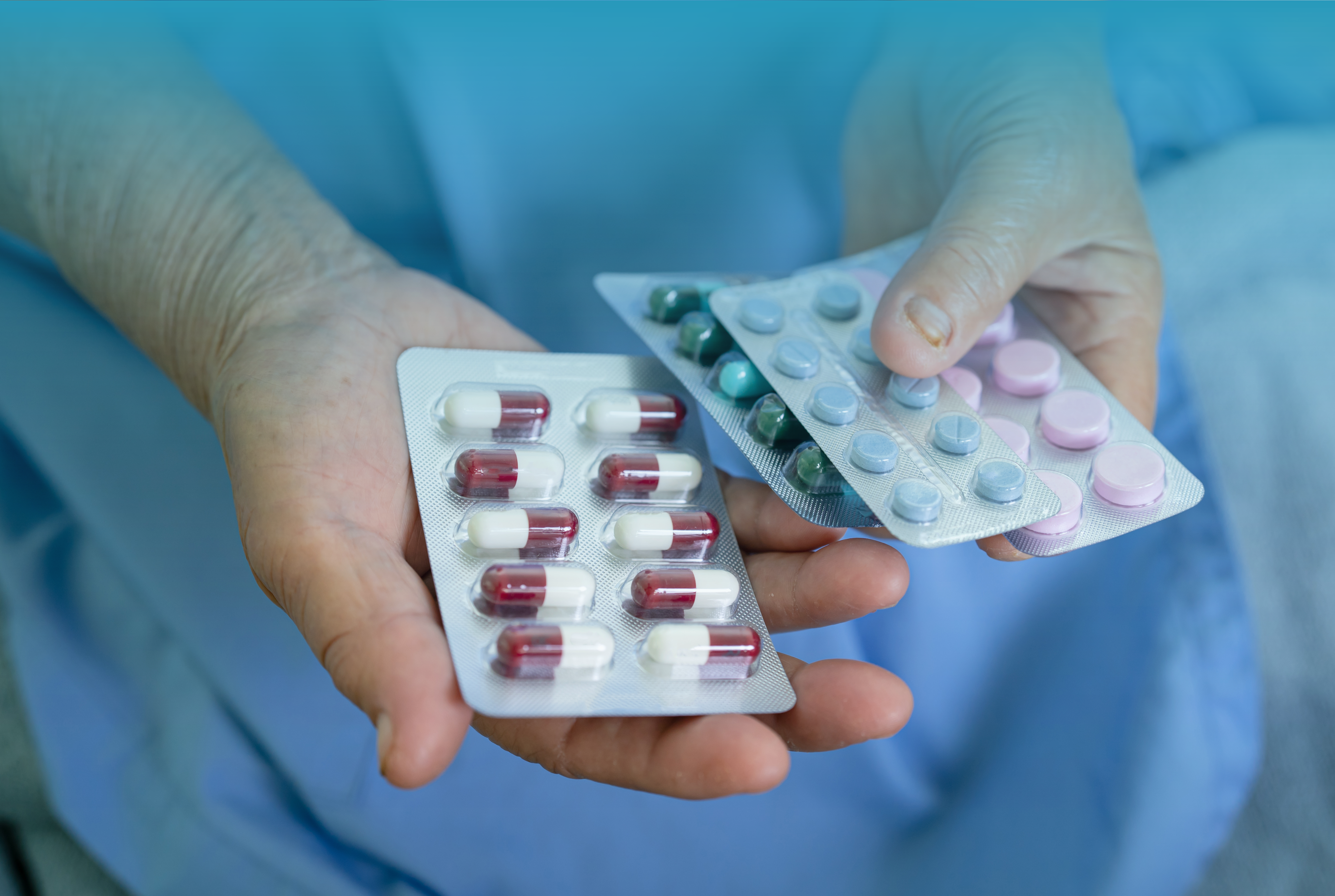 Medical Pills In Hand Banner