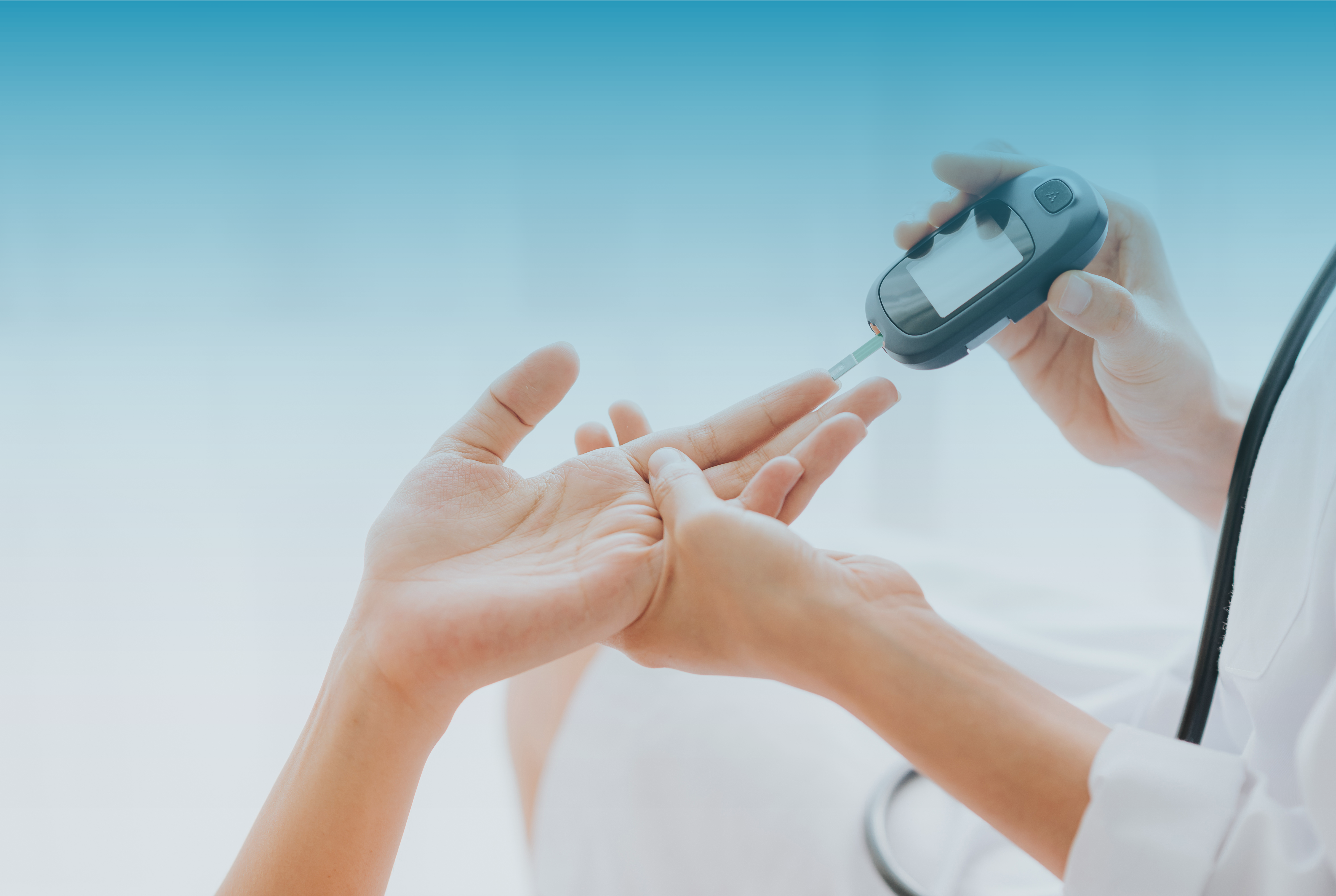 Blood Sugar Check Doctor Banner